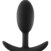 Anal Adventures Platinum Platinum Vibra Slim Plug - Medium Black
