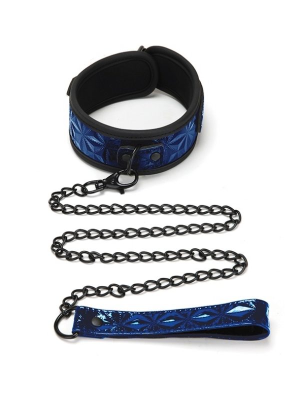 Whipamart Diamond Collarand Leash - Blue