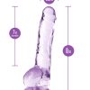 Ljubičasti Crystalline Dildo 8 inch - Image 2
