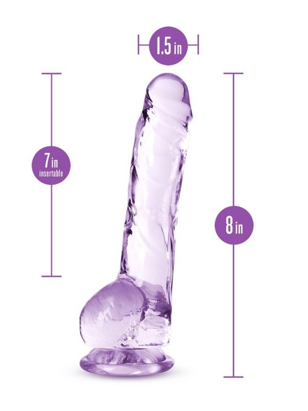 Ljubičasti Crystalline Dildo 8 inch - Image 2