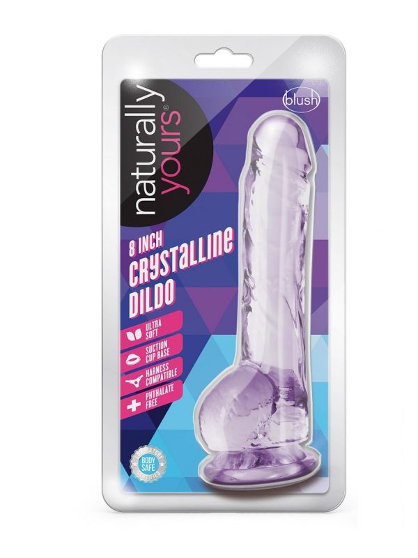 Ljubičasti Crystalline Dildo 8 inch - Image 4