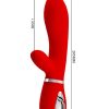 Silikonski crveni vibrator Thomas - Image 3
