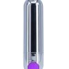 Wibrator Strong Bullet vibrator Silver Purple USB 10 Functions masažer za klitoris