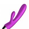 Silicone vibrator and Pulsator Purple Rabbit vibrator
