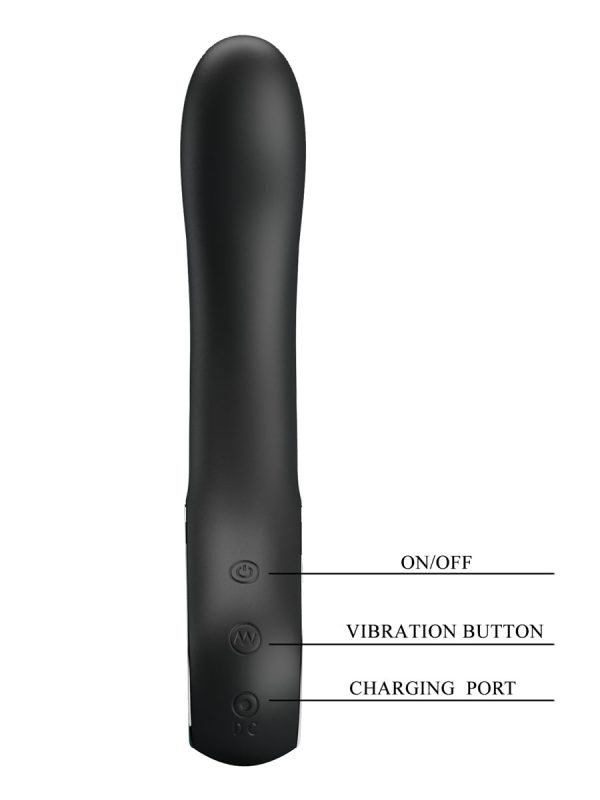 Silikonski Vibrator Alston Crni - Image 5