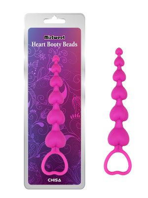 Heart Booty Beads Pink analne kuglice