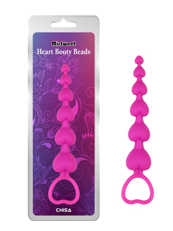 Heart Booty Beads Pink analne kuglice