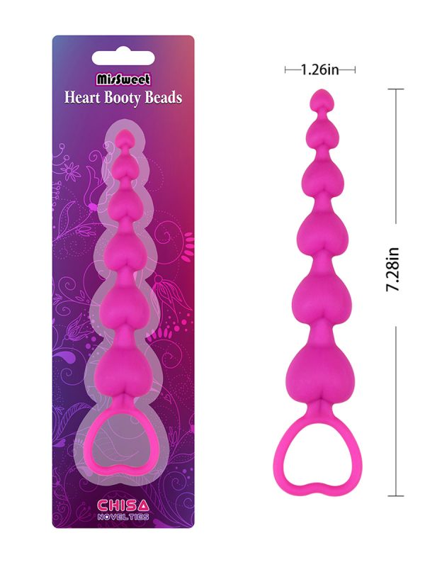 Heart Booty Beads Pink analne kuglice - Image 3