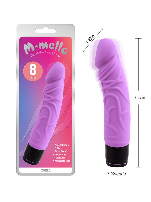 Thick Realistic ljubičasti vibrator - Image 6