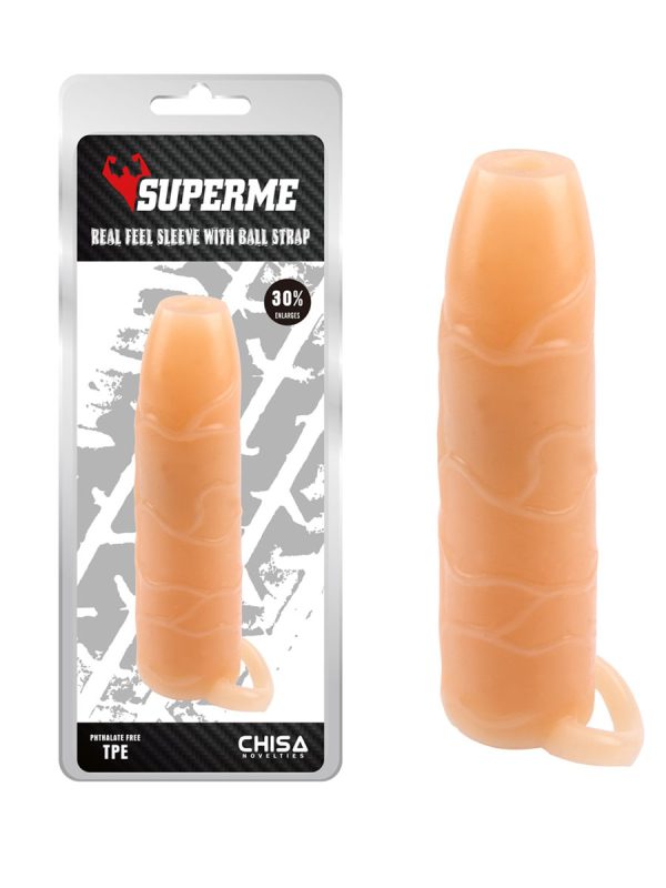 Real Feel silikonska navlaka za penis sa prstenom za testise