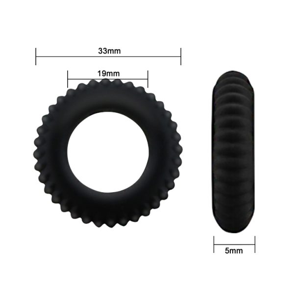 Titan Ring Crni silikonski prsten za penis - Image 6