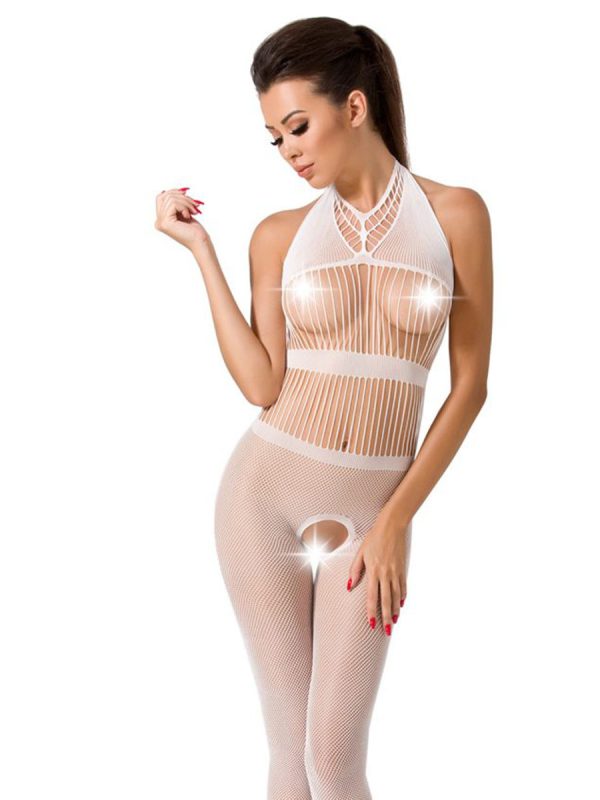 Bodystocking – mrežasti kombinezon BS048 White - Slika 3