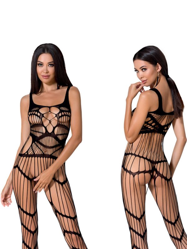 Bodystocking – mrežasti kombinezon BS058 Black - Slika 4