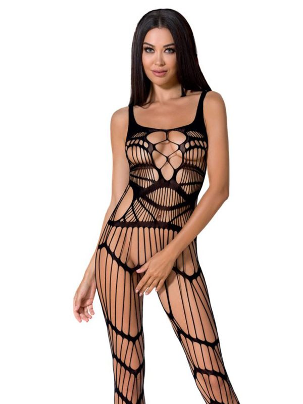 Bodystocking – mrežasti kombinezon BS058 Black - Slika 6