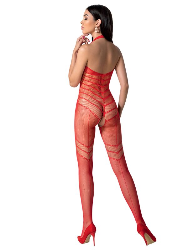 Bodystocking – mrežasti kombinezon BS100 Red - Slika 2