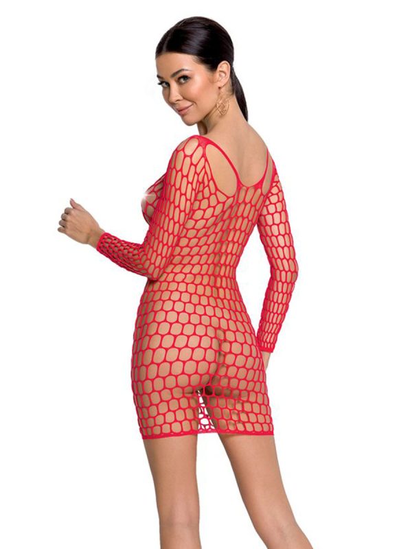 Mrežasta haljina BS 093 Red - Slika 7
