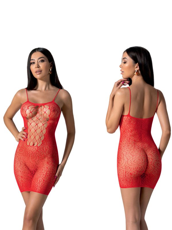 Mrežasta haljina BS 096 Red - Slika 5