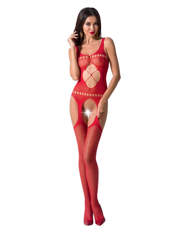Bodystocking – mrežasti kombinezon BS057 red