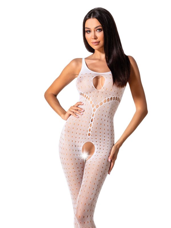Bodystocking – mrežasti kombinezon BS078 White - Slika 3