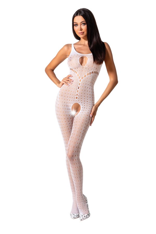 Bodystocking – mrežasti kombinezon BS078 White