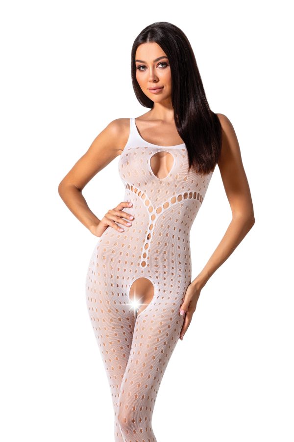 Bodystocking – mrežasti kombinezon BS078 White - Slika 2