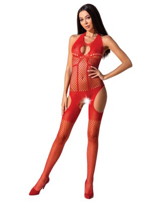 Bodystocking – mrežasti kombinezon BS079 Red