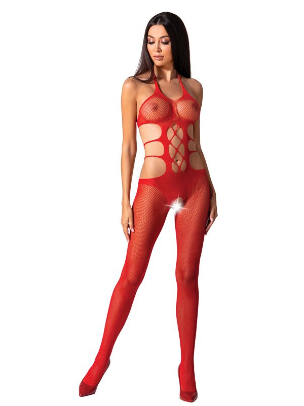 Bodystocking – mrežasti kombinezon BS084 Red