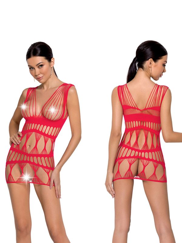 Mrežasta haljina BS 089 Red - Slika 4