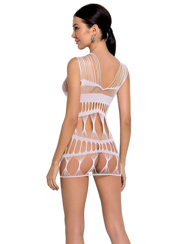 Mrežasta haljina BS 089 white - Slika 7