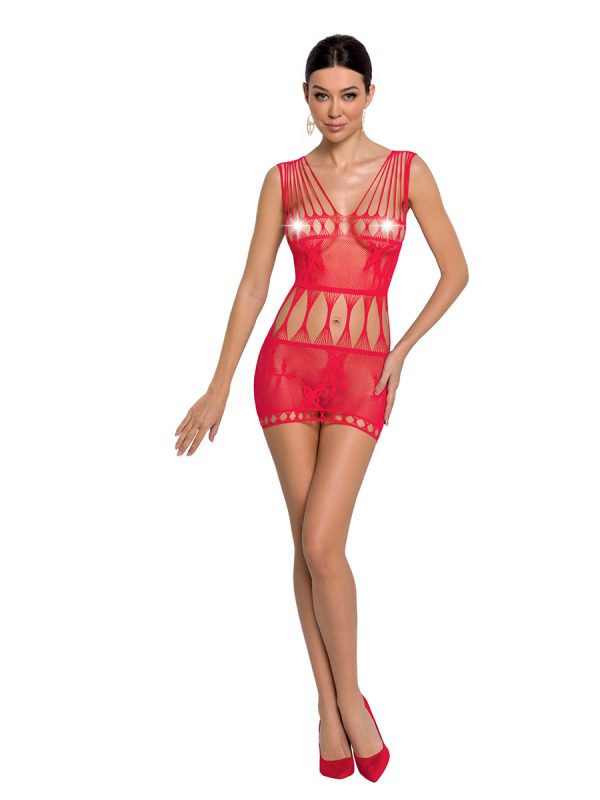 Mrežasta haljina BS 090 Red