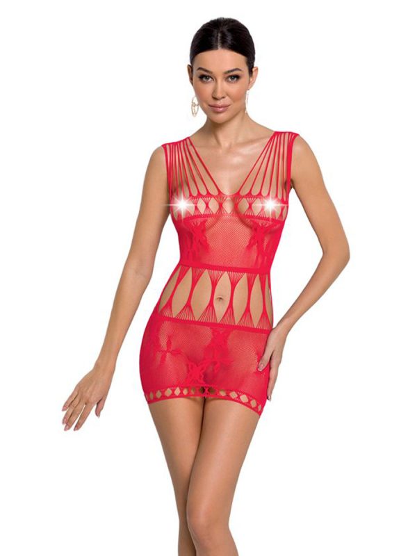 Mrežasta haljina BS 090 Red - Slika 6