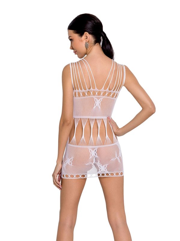 Mrežasta haljina BS 090 white - Slika 7