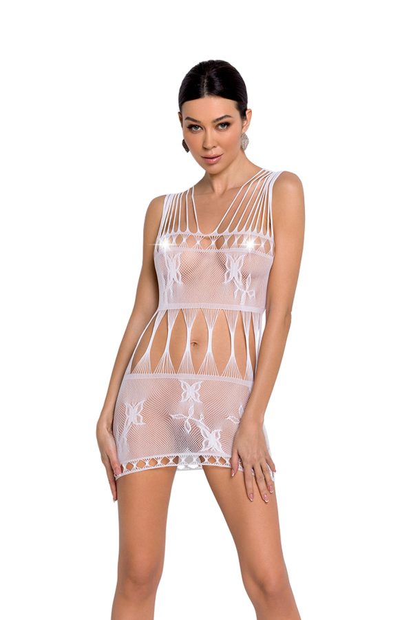 Mrežasta haljina BS 090 white - Slika 3
