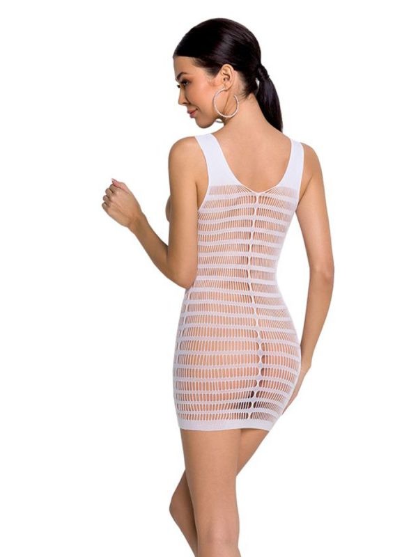 Mrežasta haljina BS 092 white - Slika 7