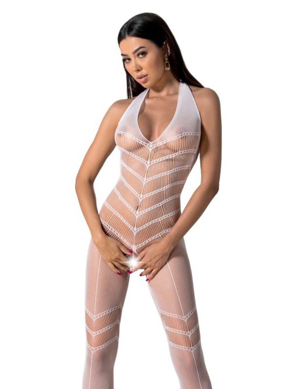 Bodystocking – mrežasti kombinezon BS100 White - Slika 6