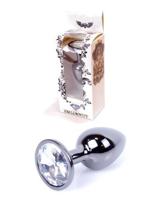 Jewellery Dark Silver PLUG- Clear