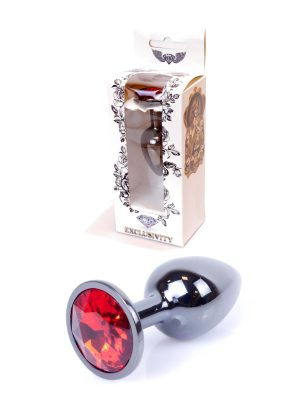 Jewellery Dark Silver PLUG- Red