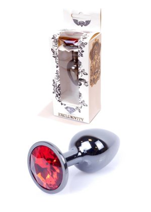 Jewellery Dark Silver PLUG- Red