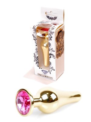 Jewellery Gold BUTT PLUG- Pink