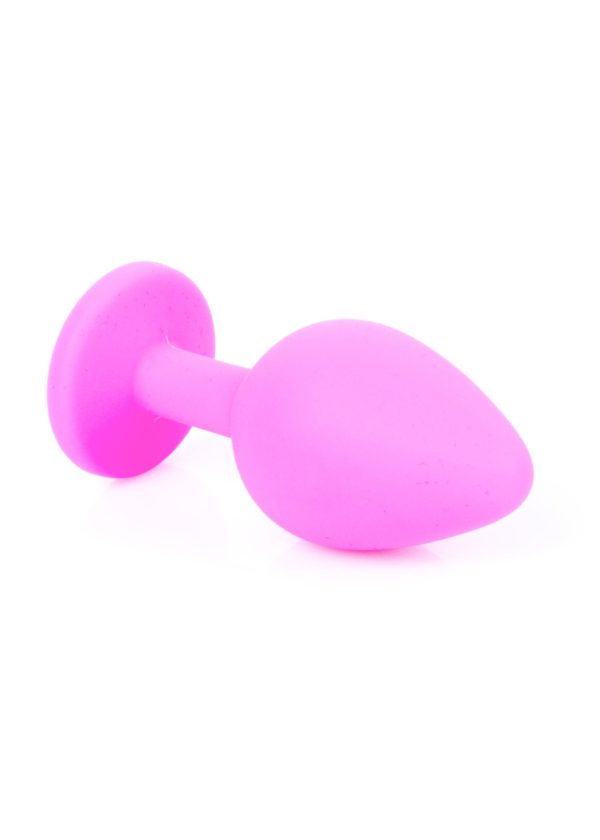 Jewellery Pink Silicon PLUG Medium- Light Blue Diamond - Slika 3