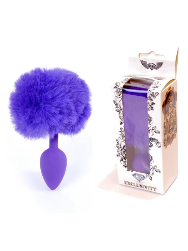 Jewellery Silicon PLUG - Bunny Tail - Purple