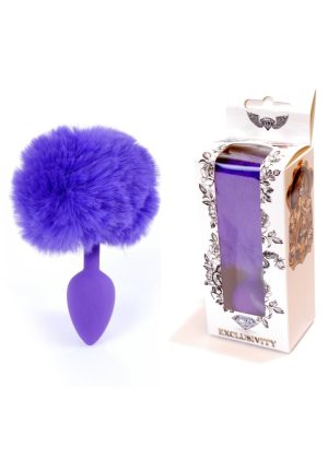 Jewellery Silicon PLUG - Bunny Tail - Purple