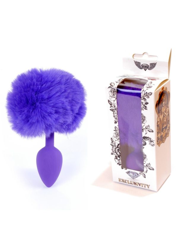 Jewellery Silicon PLUG - Bunny Tail - Purple