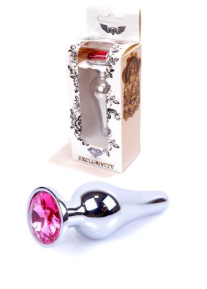 Jewellery Silver BUTT PLUG- Pink