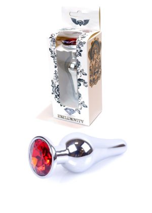 Jewellery Silver BUTT PLUG- Red