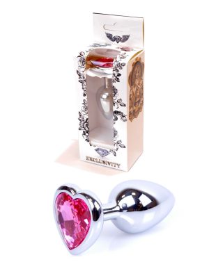 Jewellery Silver Heart PLUG- Pink
