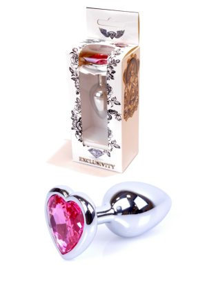 Jewellery Silver Heart PLUG- Pink