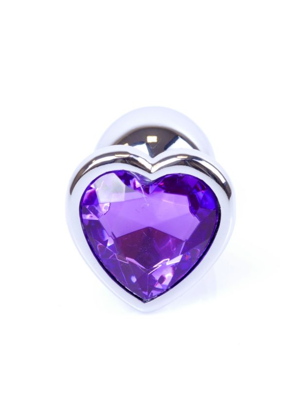 Jewellery Silver Heart PLUG- Purple - Slika 2