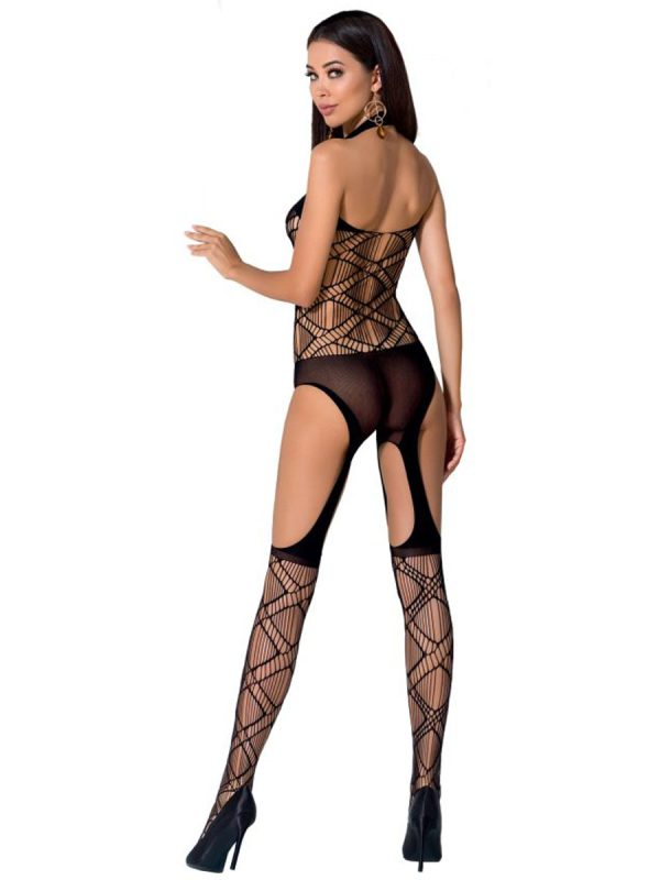 Bodystocking – mrežasti kombinezon BS060 Black - Slika 5