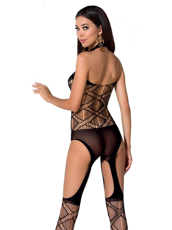 Bodystocking – mrežasti kombinezon BS060 Black - Slika 7